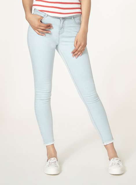 Bleach Raw Hem 'Darcy' Ankle Grazer Skinny jeans